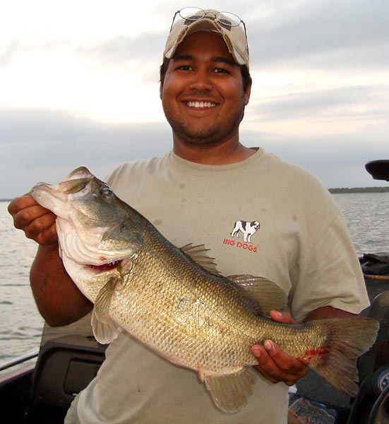 Keith with a six pound Choke Canyon largemouth bass, May 2007