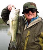 Bass caught on Lake Bastrop with Texas Hawgs