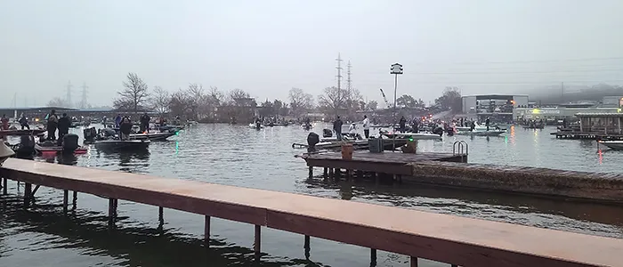 Lake LBJ bass fishing with Texas Hawgs
