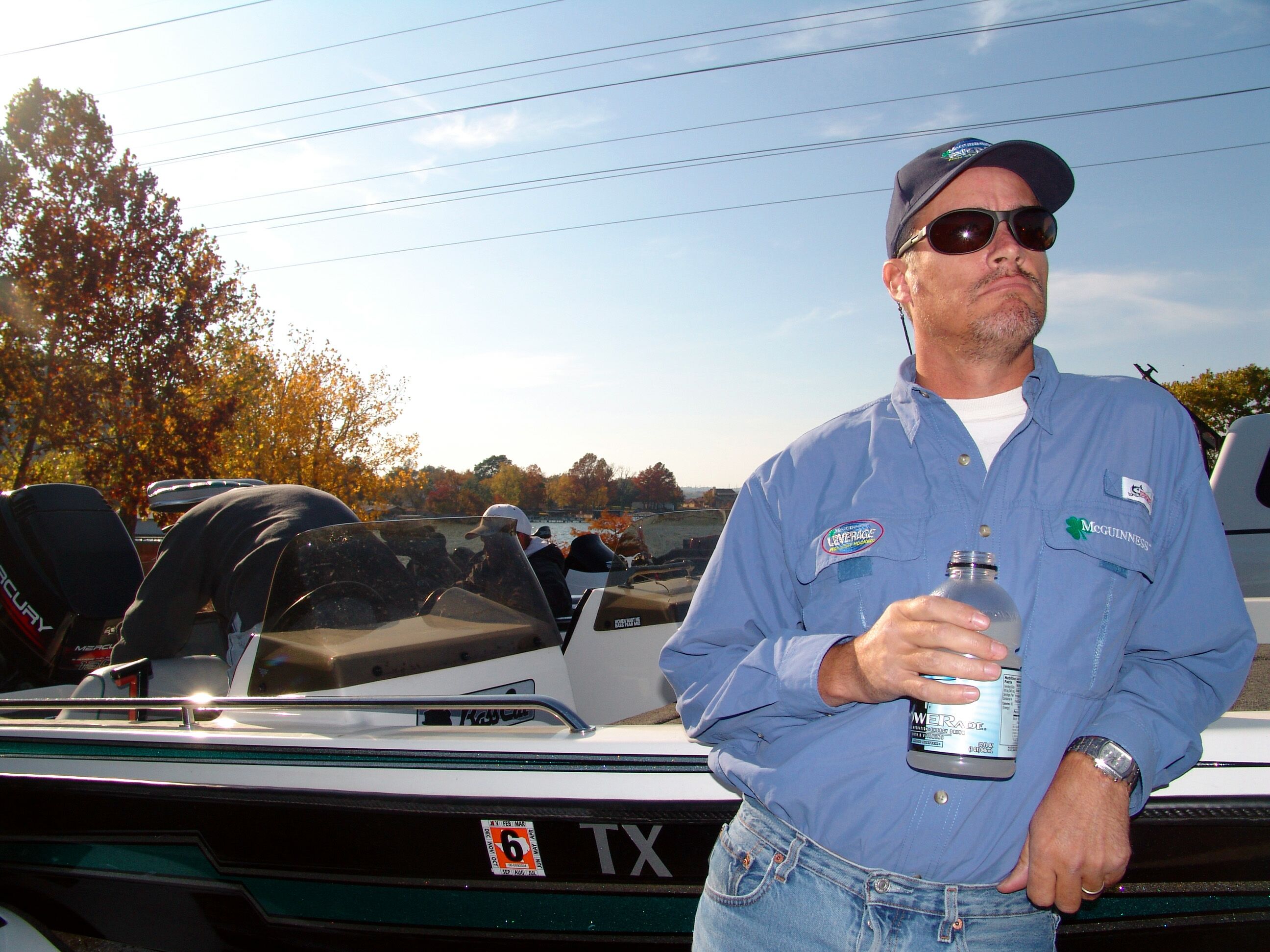 On the water at Lake LBJ in December 2005