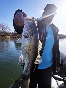 Largemouth bass caught on Inks Lake